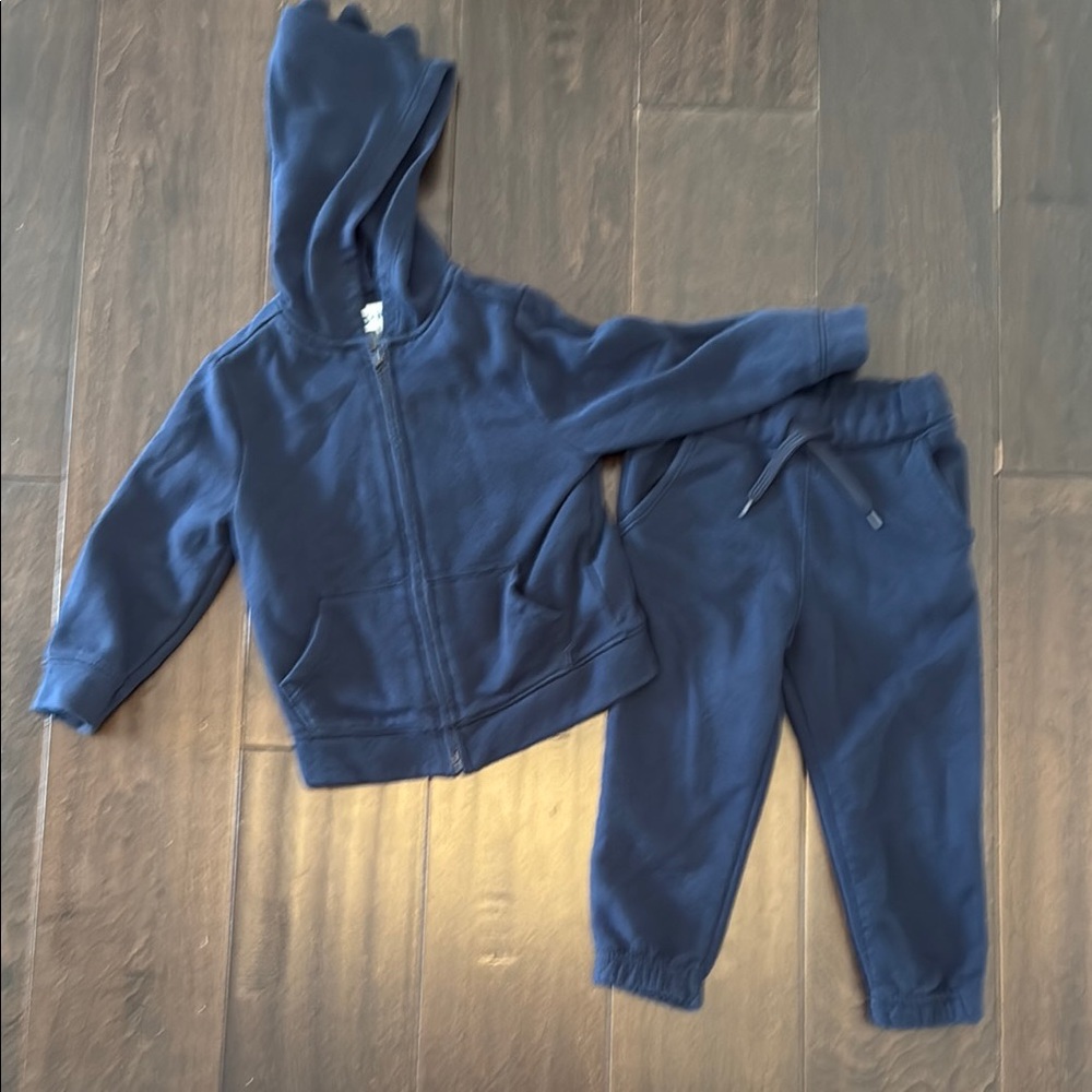 Adorable Old Navy Blue Dino Head Hoodie and Joggers with Elastic Waistband!